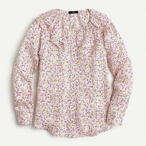 NWT J Crew Ruffle Top in Field Day Print